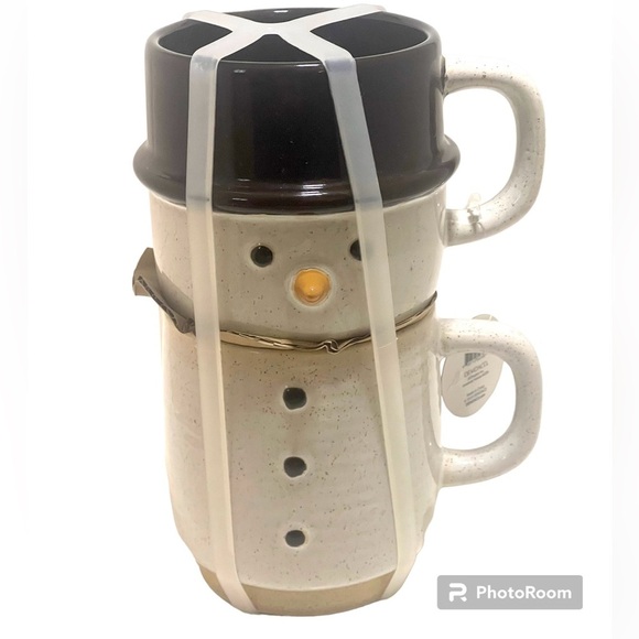 Demdaco Snowman Stacking Mugs 8oz Each. - Picture 3 of 6